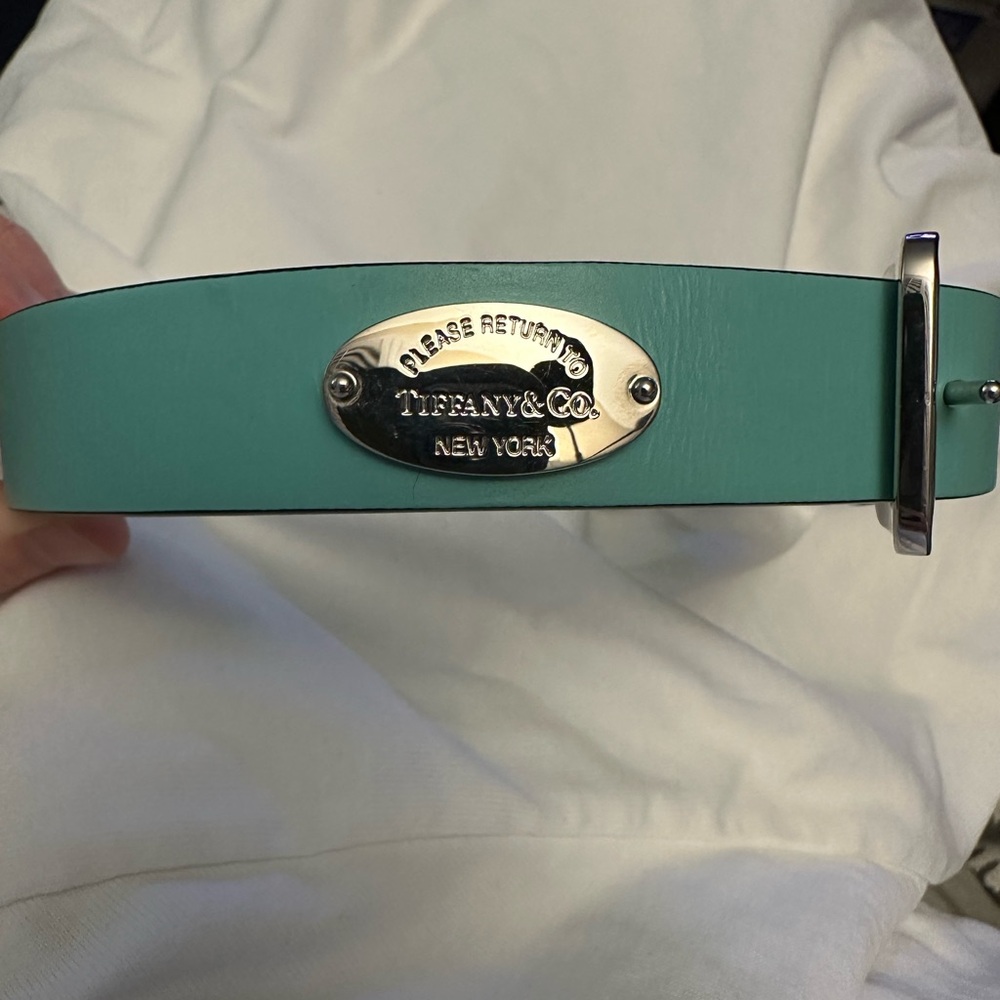 Tiffany & Co. / Large Dog Collar / Blue Leather